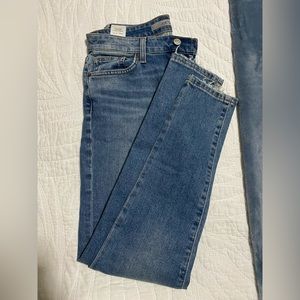 Joe's raw hem skinny jeans